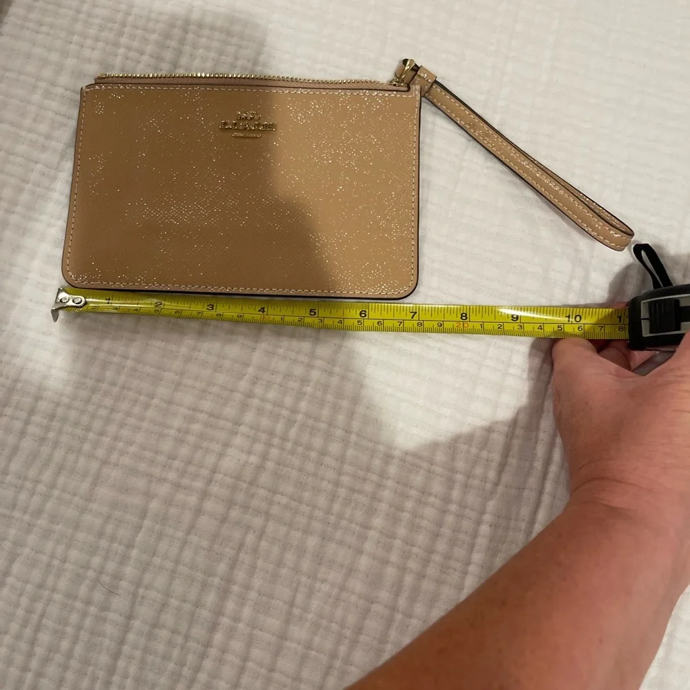 Coach Beige Wristlet Pouch